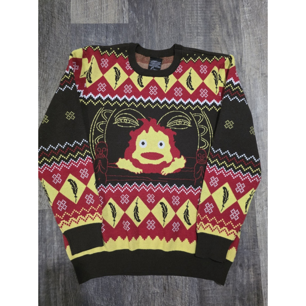 Box Lunch Howls Moving Castle Fire Sweater Size Large